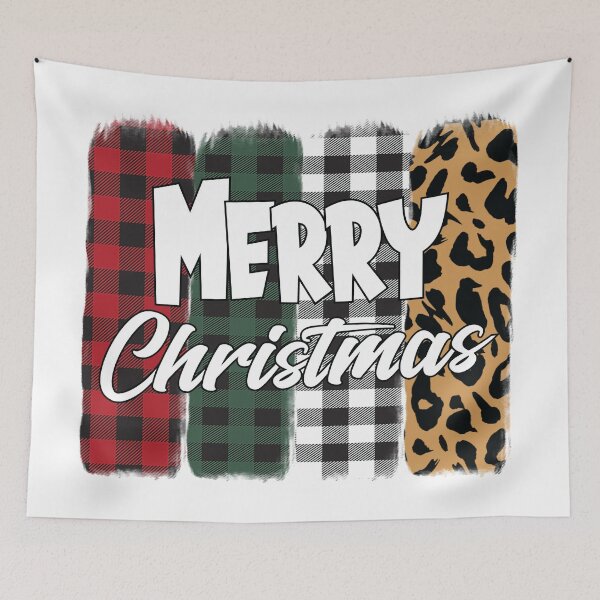 Item preview,  Check Buffalo plaid Merry Christmas  designed and sold by shivani21061993.