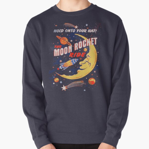 Rocket Moon Ride (vintage) Pullover Sweatshirt