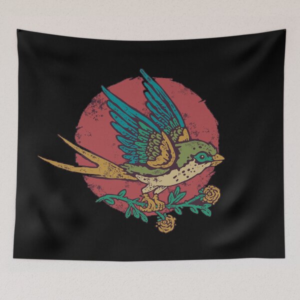 Item preview, Beautiful Sparrow  bird with flowers designed and sold by Artcraft-Ink.