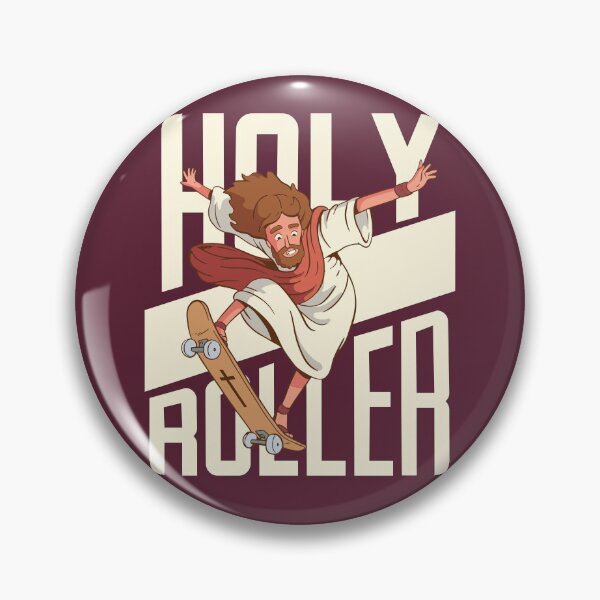 Item preview, Holy Roller Skateboarding Jesus | Funny Christian Drawing designed and sold by SLAG-Creative.
