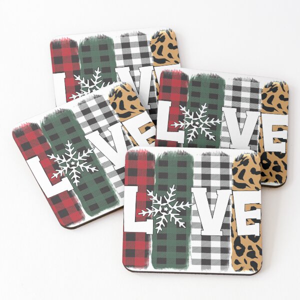Item preview, Buffalo Check plaid Merry Christmas Love designed and sold by shivani21061993.