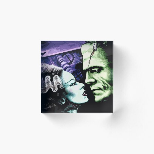 Bride & Frankie Monsters in Love Acrylic Block
