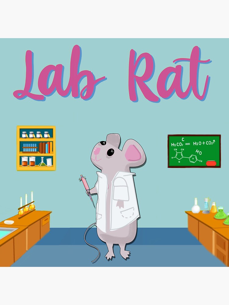 Thumbnail 3 of 3, Sticker, Lab Rat designed and sold by DNAtured.