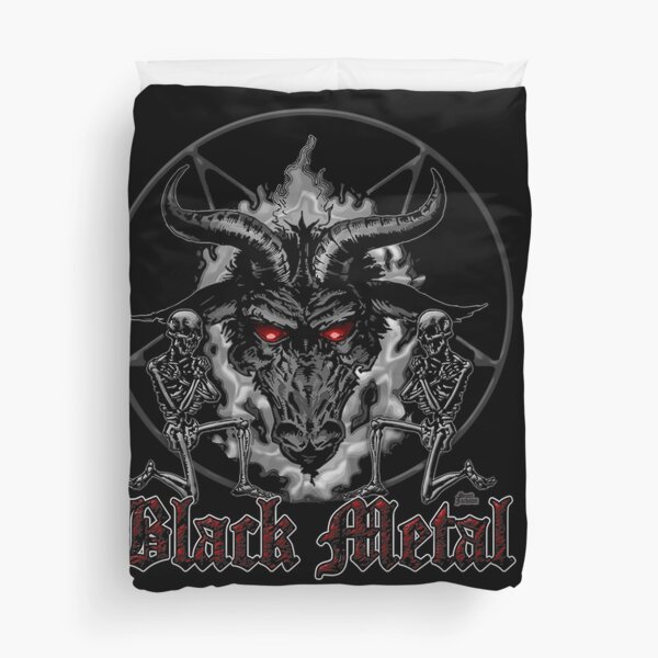 Black Metal Music Baphomet Pentagram Duvet Cover