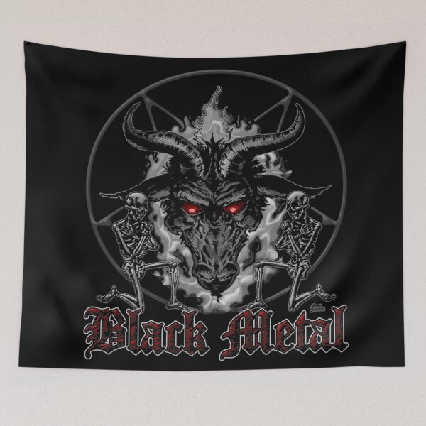 Item preview, Black Metal Music Baphomet Pentagram designed and sold by monstermangraphic.