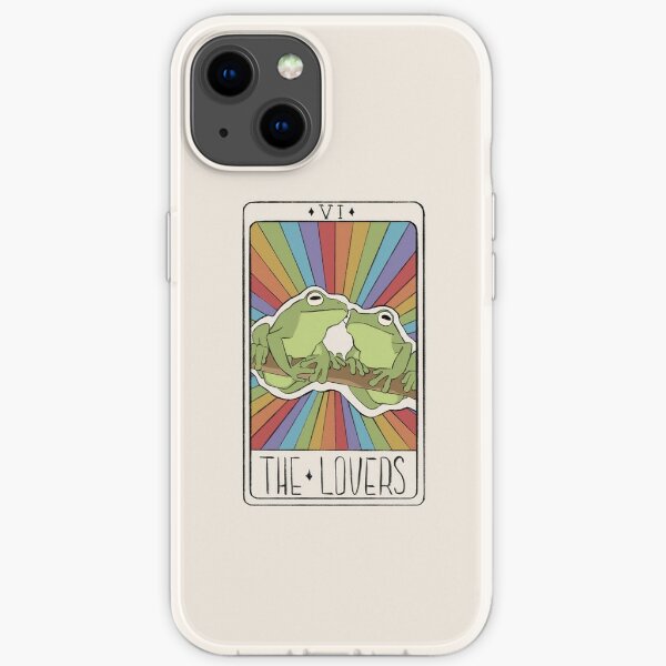 The Lovers pride frog tarot card iPhone Soft Case