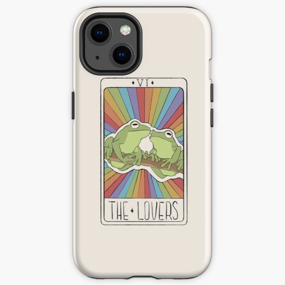 The Lovers pride frog tarot card iPhone Case