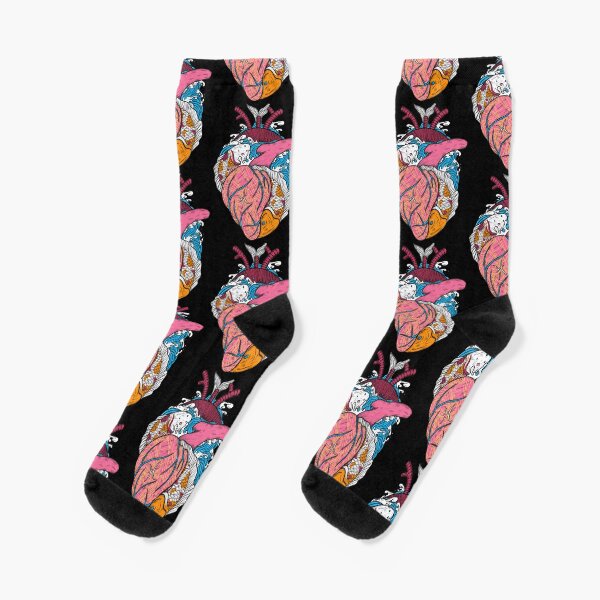 Pisces Heart (Black) Socks