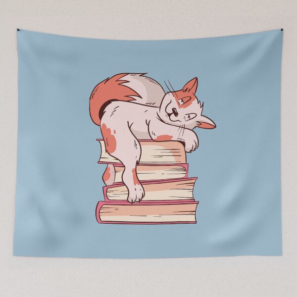 Item preview, Smart Cat Reading Books designed and sold by Cute and Funny Animal Art Designs.