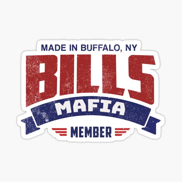 Bills Mafia Member Red/Blue Sticker