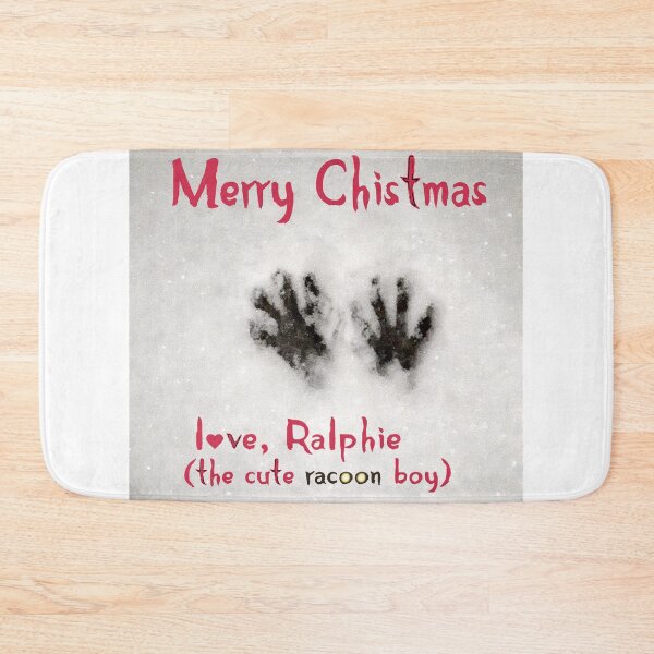 Item preview, Merry Christmas, racoon on the roof designed and sold by ViewerEqualsPhoton.