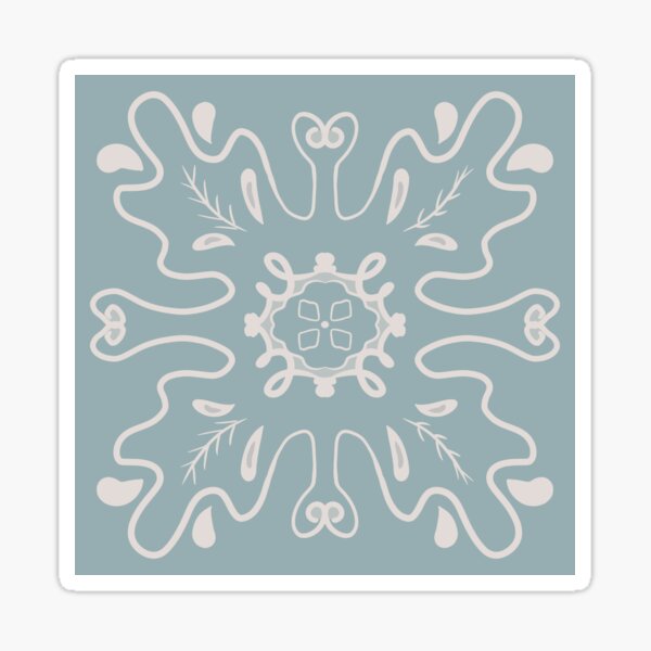 Winter Snowflake Christmas Pattern Sticker