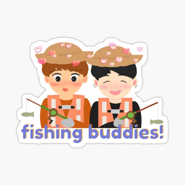 YoonJin FIshing Buddies Art Sticker for Sale by aaalou