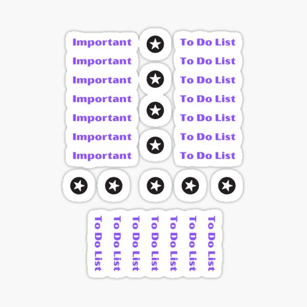 Important To Do List Sticker Pack 4
