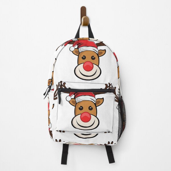 Item preview, Christmas Reindeer wearing Santa hat designed and sold by Soumita.