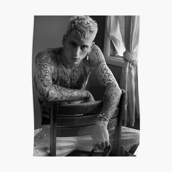 black white mgk Poster