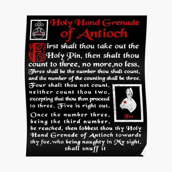 The Holy Hand Grenade of Antioch Poster
