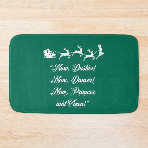 Item preview, Now Dasher Now Dancer Now Prancer and Vixen - Funny Christmas Holiday Santa Sleigh and Reindeer Design designed and sold by JustincredibleT.