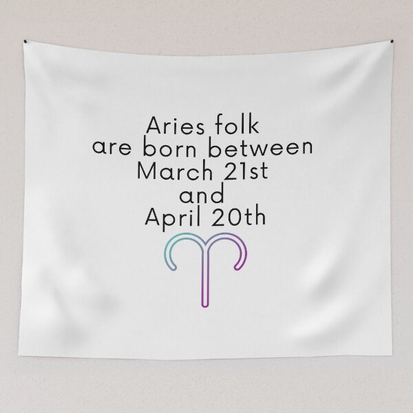 Item preview, A Zodiac Sign Test Aries folk are born between March 21st and April 20th designed and sold by The Full Cart.