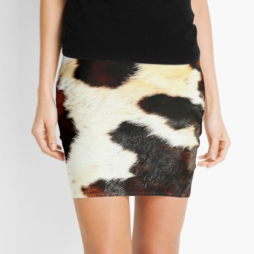 Texas Cowhide  Mini Skirt