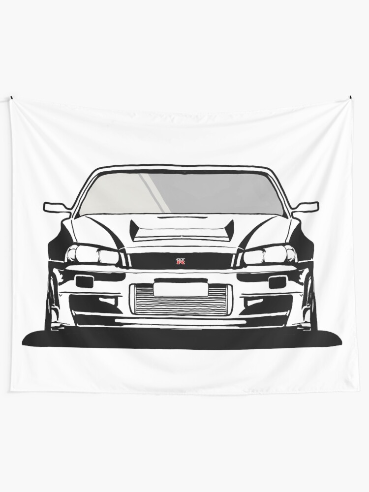 Nissan Skyline Gtr34 Tapestry By Chira23 Redbubble