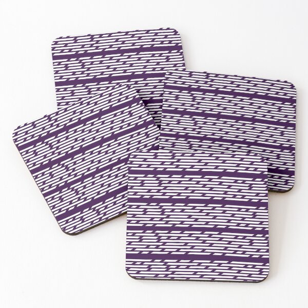 Item preview, Dark Purple With White Dashed Stripe Pattern designed and sold by PurpleAdventure.