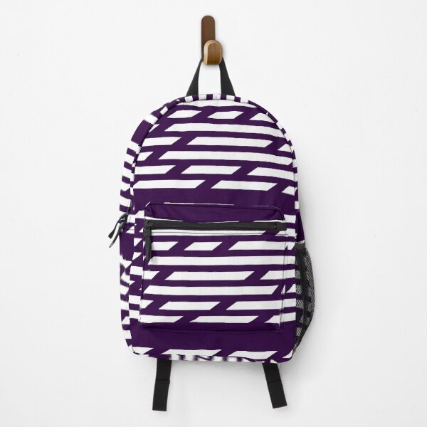 Item preview, Dark Purple With White Dashed Stripe Pattern designed and sold by PurpleAdventure.