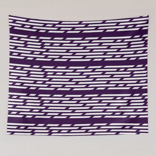 Item preview, Dark Purple With White Dashed Stripe Pattern designed and sold by PurpleAdventure.
