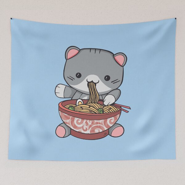 Item preview, Japanese cat | Ramen kitten designed and sold by DerSenat.