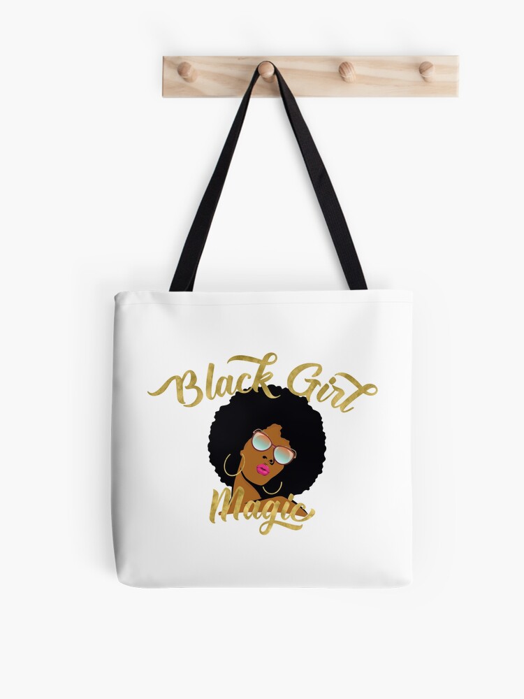 Black graphic best sale tote bag