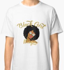 Schwarze Mädchen magische Grafik Classic T-Shirt