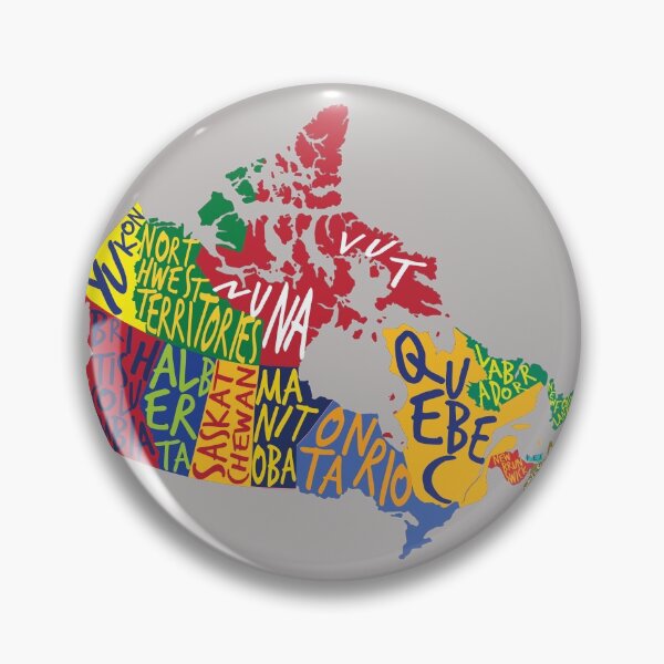 Item preview, Canada map with provinces and Territories Lettering, typographic design designed and sold by mashmosh.