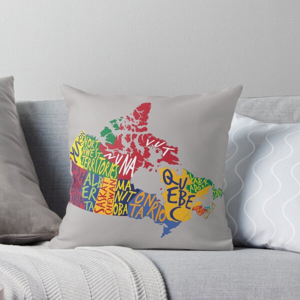 Item preview, Canada map with provinces and Territories Lettering, typographic design designed and sold by mashmosh.