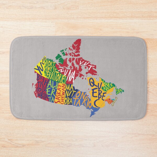 Item preview, Canada map with provinces and Territories Lettering, typographic design designed and sold by mashmosh.