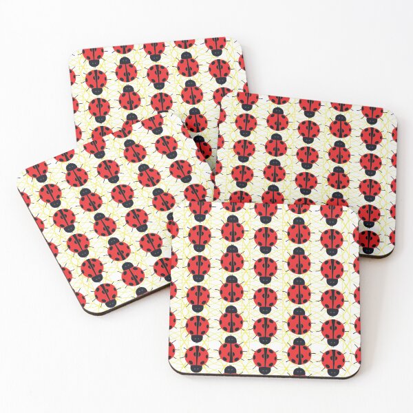 Item preview, red bugs seamless print designed and sold by ddesignnstudio.