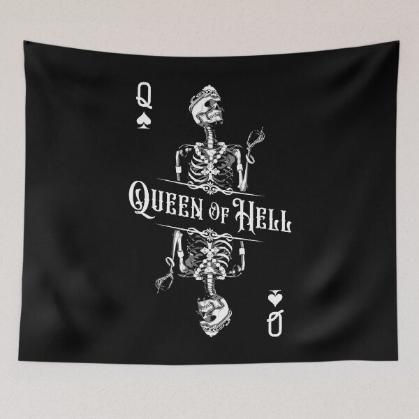 Item preview, Queen Of Hell Dead Skull Feminist Goth Playing Card designed and sold by GrandeDuc.