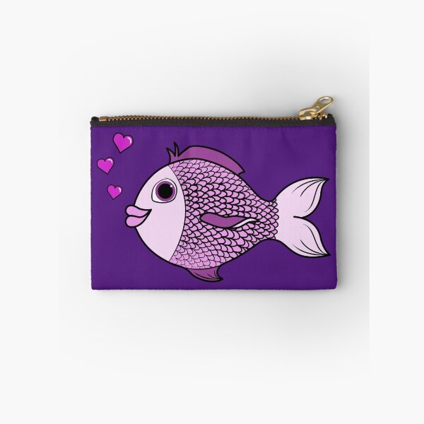 Item preview, Valentine's Day Pink Fish with Heart Bubbles designed and sold by Grifynne.