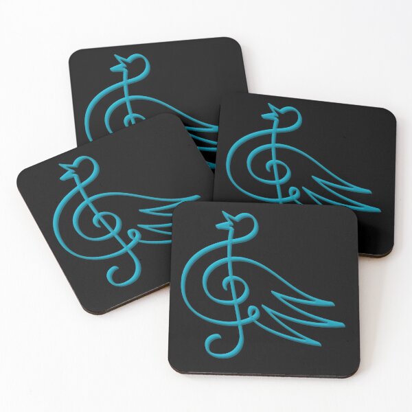 Item preview, Cyan Treble Clef Bird designed and sold by sifis.