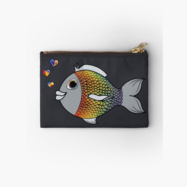Item preview, Valentine's Day Rainbow Fish with Heart Bubbles designed and sold by Grifynne.