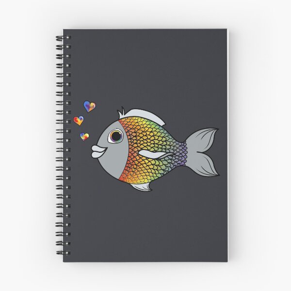 Item preview, Valentine's Day Rainbow Fish with Heart Bubbles designed and sold by Grifynne.