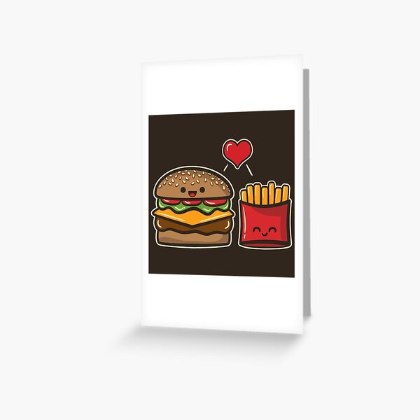 Burger and Fries Greeting Card