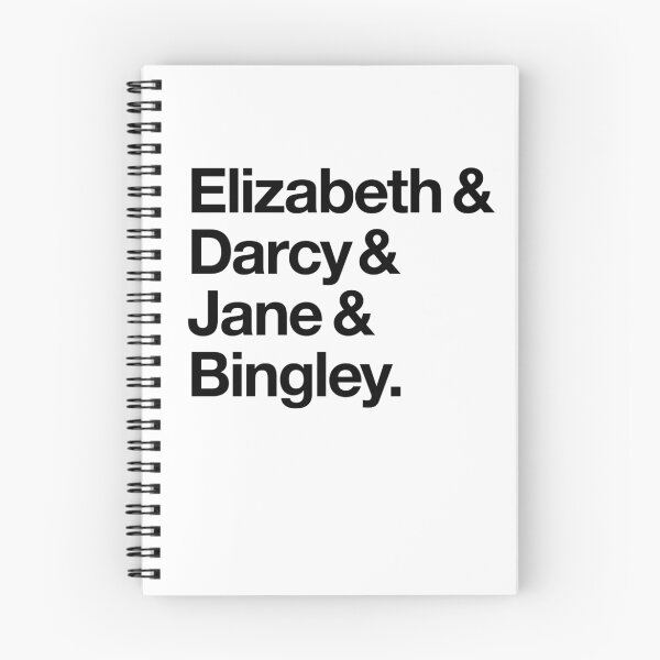 Item preview, Elizabeth and Darcy and Jane and Bingley. (Pride and Prejudice) Black Helvetica designed and sold by SaraduJour.