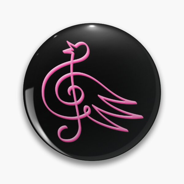 Item preview, Pink Treble Clef Bird designed and sold by sifis.