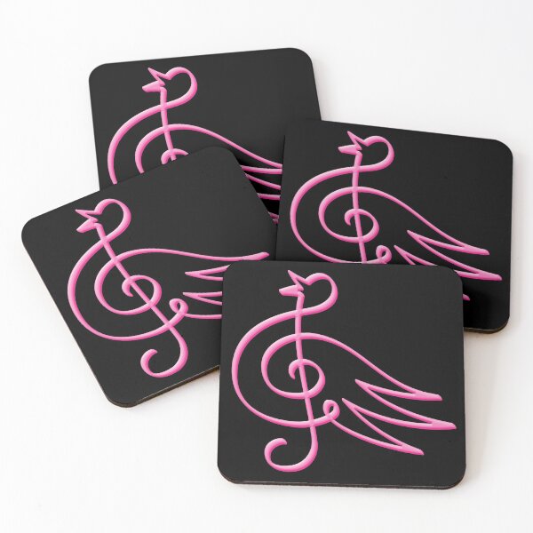Item preview, Pink Treble Clef Bird designed and sold by sifis.
