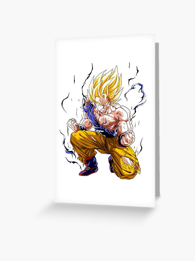 Son Goku Ultra Instinct grey eyes Greeting Card by erriose