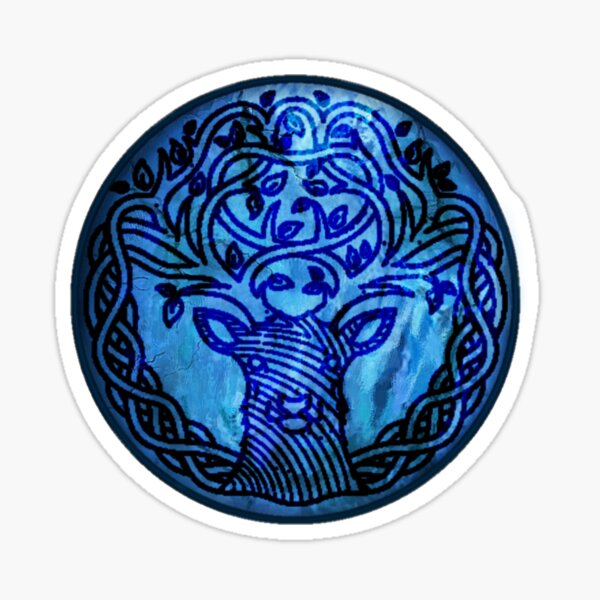Ancient Celtic Stag Symbol Sticker