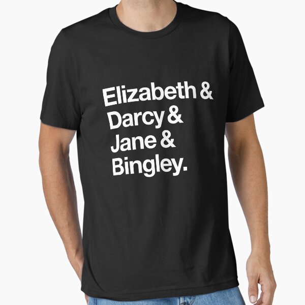 Item preview, Elizabeth and Darcy and Jane and Bingley. (Pride and Prejudice) White Helvetica designed and sold by SaraduJour.