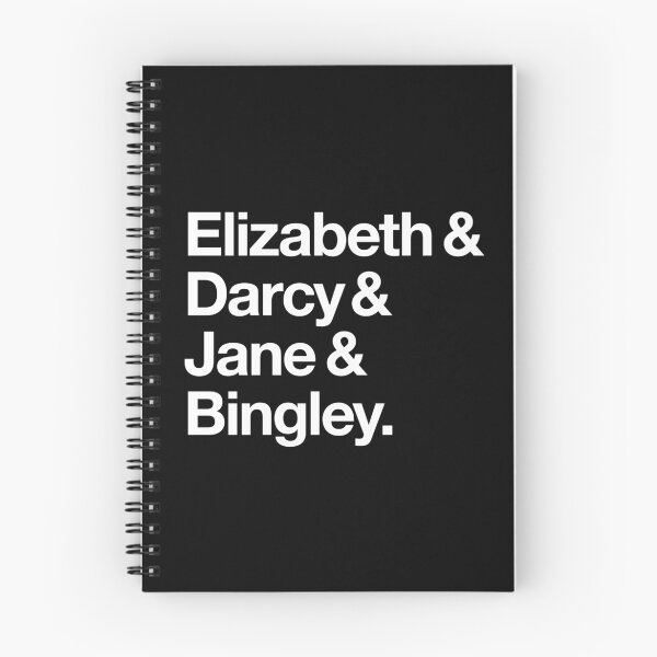 Item preview, Elizabeth and Darcy and Jane and Bingley. (Pride and Prejudice) White Helvetica designed and sold by SaraduJour.