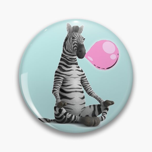Item preview, Zebra with Bubble Gum  designed and sold by ArtHeaven6.