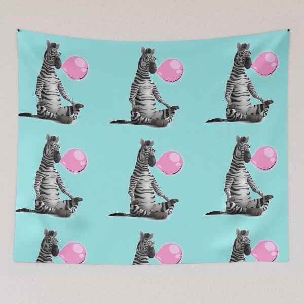 Item preview, Zebra with Bubble Gum  designed and sold by ArtHeaven6.